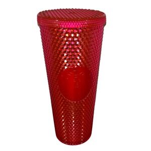 Starbucks | 24 oz Venti | Red Bling Studded Cold Cup Tumbler | Limited Edition